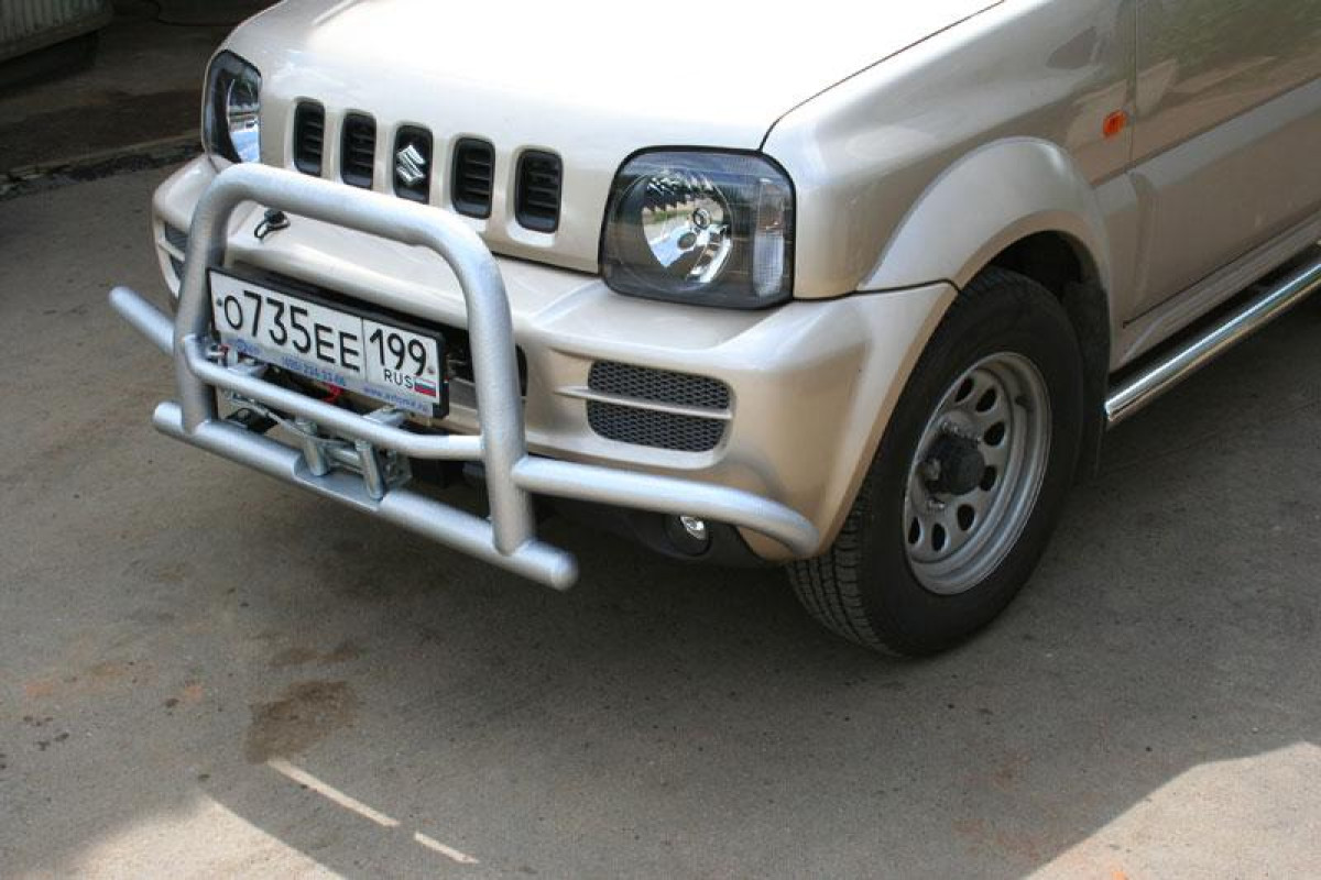 Suzuki Jimny - установка лебедки и бамперов